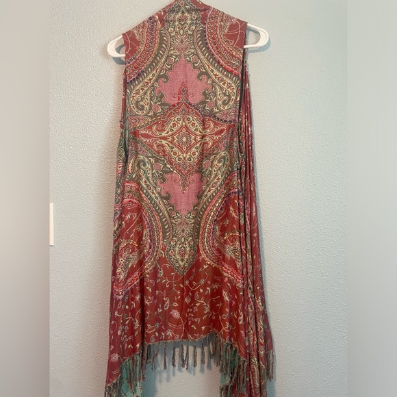 COPY - Soft Surroundings boho sleeveless cardigan - Picture 2 of 5